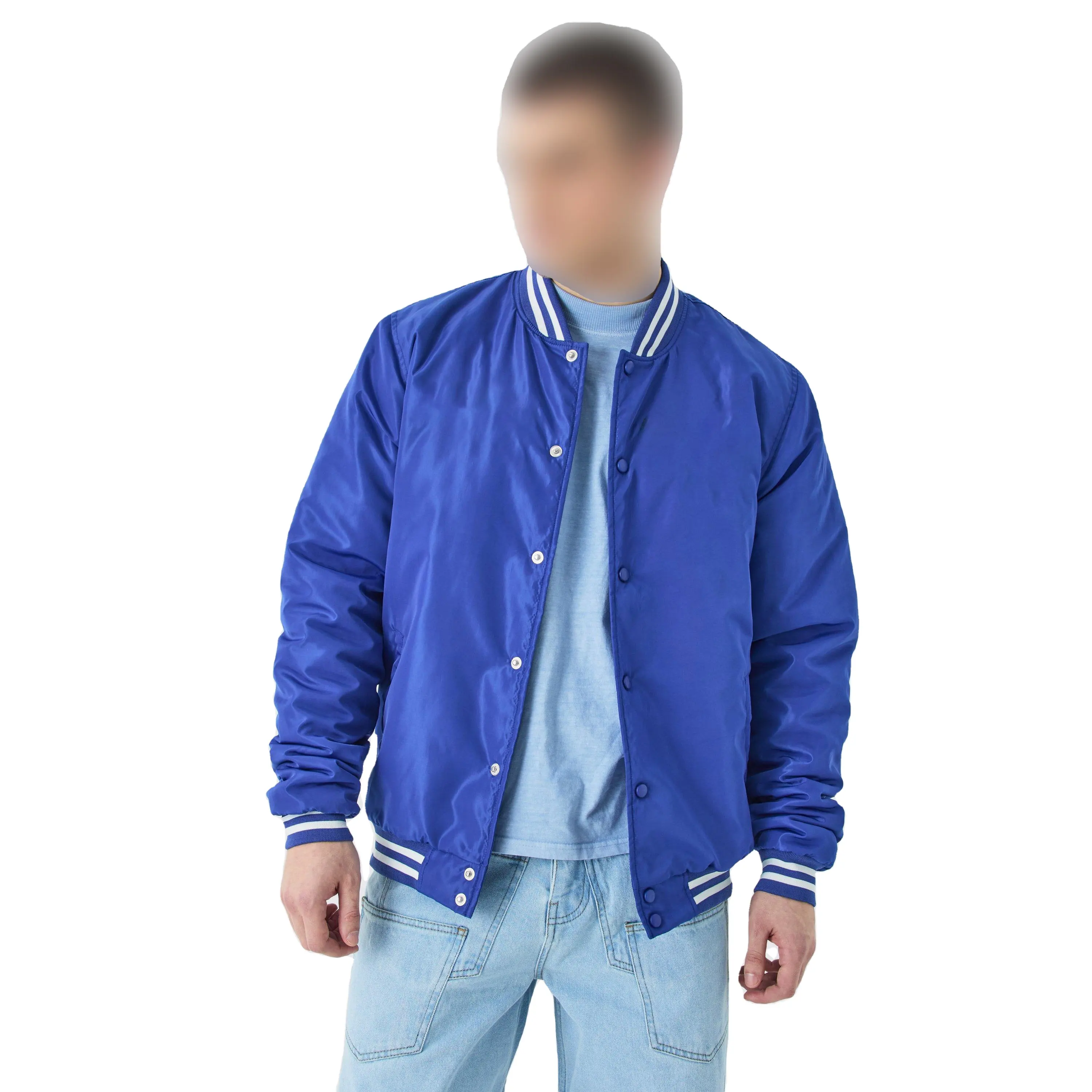 Bahar kişiselleştirilmiş nakış Premium kalite şık kolej ceketi hafif erkek dayanıklı klasik Modern kolej ceketi
