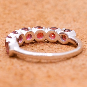 อัญมณีทัวร์มาลีนธรรมชาติมีค่า925แหวนเงินแท้ทำด้วยมือแหวนนิรันดร์เครื่องประดับสำหรับขายส่ง - Product Image 3