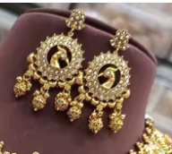 ชุดเครื่องประดับวัดที่มีคุณภาพระดับพรีเมียมจากดีไซเนอร์พร้อมสร้อยคอทองคำชุดต่างหูสำหรับงานแต่งงานสำหรับผู้หญิง - Product Image 2