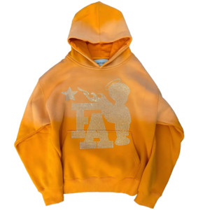 Men's Custom Logo hoodies rhinestone graphic angel <b>star</b> <b>design</b> oversized streetwear premium cotton fleece unisex style Hoodies - Product Image 1