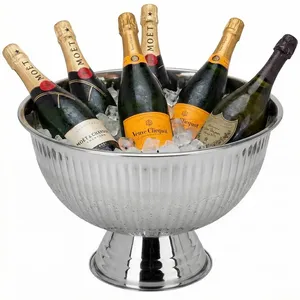 Heavy Duty Stainless Steel Punch Bowl Wholesale Party <b>Drink</b> Server Ice Wine <b>Cooler</b> Beverage Chiller Tub for Home Commercial Use - Product Image 3