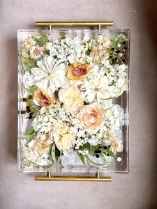 Custom Resin <b>Flower</b> Preservation Tray | Wedding <b>Bouquet</b> Keepsake Tray | Personalized Floral Heirloom | Anniversary & Memorial Gi - Product Image 3