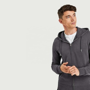 Sudadera de Forro Polar con Cierre para Hombre, Color Sólido, Informal, para Deportes y Fitness, Corte Regular, Elegante y Ecológica para Invierno - Product Image 4