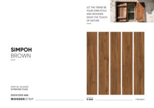 Baldosas Vitrificadas Digitales de Lujo, 8x48 Pulgadas, Piso de Porcelana para Arquitectura y Decoración de Interiores Elegantes - Product Image 5