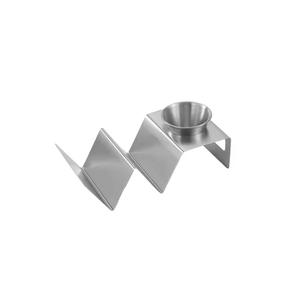 Premium V-Shape Metal Taco Stand with Dipping <b>Cup</b> Rust-Proof Mexican Taco Rack Dishwasher Safe Party Serving Tray Taco Holder - Product Image 1