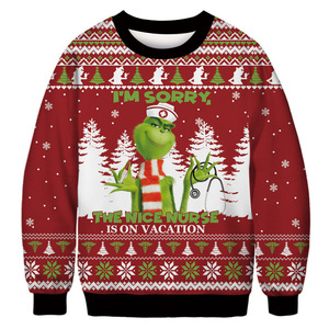 Sudadera unisex de punto con cuello redondo de Guacin Around Christmas Tree - Product Image 5