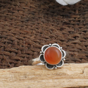 Bague en onyx rouge naturel, argent sterling 925, pierre précieuse ronde, bijoux en pierre véritable pour femmes, cadeau significatif, vente en gros - Product Image 6