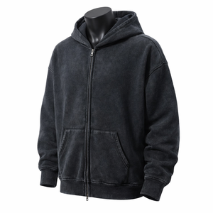 Nouvel Arrivage 2026 – Sweat à Capuche Zippé Vintage Personnalisé, Grammage Lourd, Coupe Oversize, Style Streetwear – Vente en Gros Direct Usine, Fournisseur de Vêtements - Product Image 4