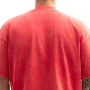 เสื้อยืดโอเวอร์ไซส์ผู้ชาย สไตล์ลำลอง ผ้าฝ้าย ทรงหลวม สตรีทแวร์ แขนสั้น ไหล่ตก เสื้อท็อป ขายส่งจากโรงงานผลิตเสื้อผ้า - Product Image 4