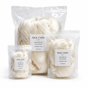 Fil de Soie Naturelle 100% Pure Premium Multifilament Blanc Naturel pour Tissage, Broderie et Tricot - Product Image 2