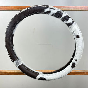 Gran oferta, cubierta de protección para volante de cuero de vaca, cubierta Universal para volante de calidad de cuero genuino para coches - Product Image 6