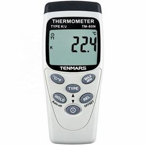 Thermomètre à thermocouple industriel TENMARS TM-80N, contrôleur de température, type K, affichage numérique LCD, alimentation 9V, plastique - Product Image 1