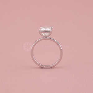 Anillo de Diamantes Solitario de Diseño Moderno con Corte Princesa en Oro Blanco, Joyería Fina con Diamantes, Anillo de Diamantes Creados en Laboratorio para Mujer - Product Image 3