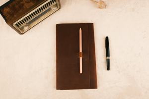 Custom Logo Leather <b>A5</b> Journal Case Refillable Notebook Holder Organizer Protection Smell Proof Heavy Duty LNBC-0041 - Product Image 3