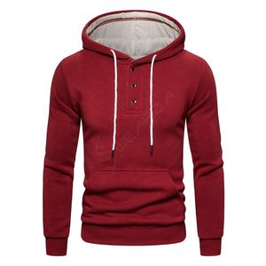 Sudaderas con capucha de invierno Sudadera con capucha OEM para hombre 100% algodón de manga larga tela personalizada de nivel superior sudaderas con capucha lisas - Product Image 1