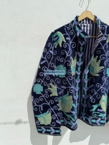 <b>Jacket</b> <b>For</b> <b>Women</b> <b>Velvet</b> <b>Jacket</b> Hand Pink Floral Embroidered <b>Jacket</b> Boho Hippie <b>Jacket</b> Inside Cotton Iining <b>Jacket</b> - Product Image 2