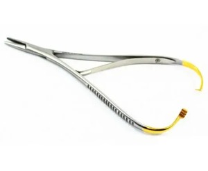 Portaagujas manual Mathieu de 14 cm con punta de carburo de tungsteno, instrumento quirúrgico hecho de acero, portaagujas quirúrgico en venta - Product Image 3