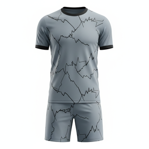 ชุดฟุตบอลแบบ unisex พร้อมกางเกงขาสั้น ชุดเซ็ตสองชิ้นสำหรับเทศกาลเซิร์ฟ ชุดฝึกซ้อมฟุตบอล แห้งเร็ว ชุดกีฬา รับผลิตตามแบบ OEM - Product Image 1