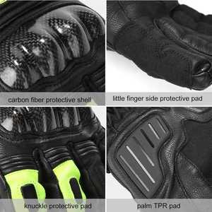 Gants de motard en cuir avec logo personnalisé, protection supérieure en TRP sur la paume, qualité supérieure. - Product Image 4