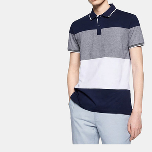 Polo de Hombre en Tejido Transpirable, con Bloques de Color, de Punto, Manga Corta, Corte Regular, Diseño con Botones, Azul Marino, Gris, Blanco - Product Image 6