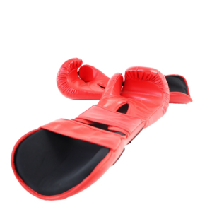 Guantes de Boxeo Rojos de PU con Cierre de Gancho y Bucle en la Muñeca, para Entrenamiento y Sparring de Adultos - Product Image 6