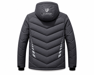Chaqueta de Invierno Impermeable con Capucha para Hombre, Chaqueta Acolchada para Senderismo al Aire Libre, Abrigo Informal, Fabricante OEM ODM - Product Image 4