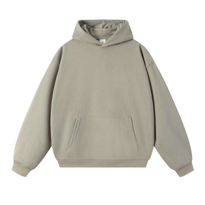 Sweat à capuche unisexe en molleton brossé doux 100% coton, respirant, coupe ample, décontracté, à manches longues, avec poche avant - Product Image 4