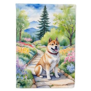 Akita Spring Garden Multicolor Decorativo Yard Flag Banner Patio Artwork para macizos de flores y buzón Bandera Tamaño de jardín - Product Image 1