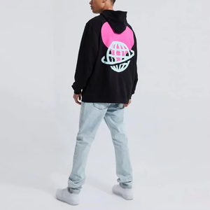 Sudadera con Capucha Personalizada con Logotipo Estampado, Sudadera con Capucha de Felpa Gruesa 100% Algodón, Sudadera Extra Grande con Estampado de Araña para Hombre - Product Image 3