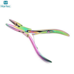 Pince à extensions capillaires professionnelle en acier inoxydable à double ressort, design unique, pour micro-anneaux et bandes, multicolore, de bonne qualité - Product Image 1