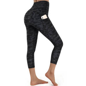 2026 Sublimation Gym Capri <b>Exercise</b> Workout Wear Leggings Sportswear Fitness & Yoga Wear Gym Capri Elastic Waist Yoga Leggings - Product Image 4