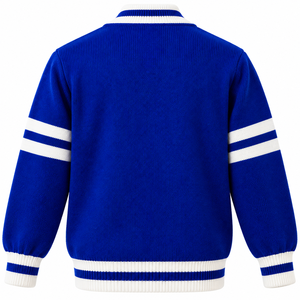 เสื้อคาร์ดิแกนอะคริลิคสำหรับฤดูหนาว Zeta Phi Beta สีน้ำเงินสำหรับผู้หญิง  งานถักแบบกรีก  ปักลายเชนิลล์  รับผลิตตามแบบ OEM - Product Image 2