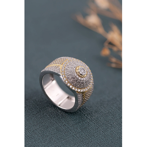 Fashion Forward Womens Luxury Moissanite Hip Hop <b>Ring</b> Elegant Diamond Look Jewelry Trendy Statement Gift Accessory - Product Image 1