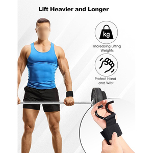 Sangles de levage réglables en acier robuste avec crochets pour musculation, entraînement de force, gym, fitness, support de poignet noir - Product Image 2