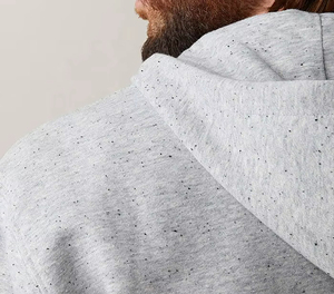 Sweat-shirt à capuche gris pour homme, coupe classique, en molleton, avec poche avant, vêtement décontracté pour l'automne - Product Image 3