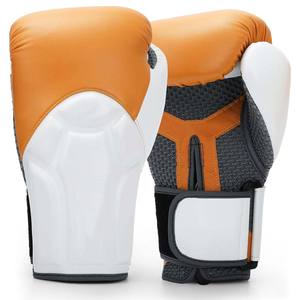 Gants de boxe d'entraînement en cuir PU, taille personnalisée 10oz 12oz 14oz, poignées respirantes antidérapantes, sangle de poignet réglable - Product Image 1