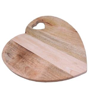 Planche à découper en bois en forme de cœur, durable, 1,5 cm d'épaisseur, bois naturel pour un usage quotidien - Product Image 1