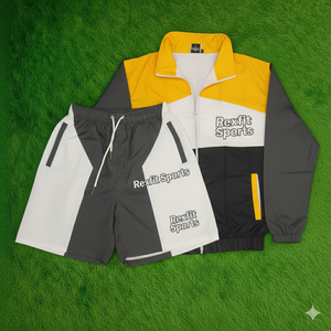 Rexfit Sports Mens Outdoor Nylon Windbreaker <b>Reflective</b> <b>Jacket</b> and Shorts Summer Set Tracksuit Set Wholesale - Product Image 2