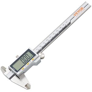 Calibro Digitale con Ampio Schermo LCD, Micrometro Elettronico in Metallo, Strumento di Misurazione Impermeabile IP54, Gamma 0-6 Pollici - Product Image 1