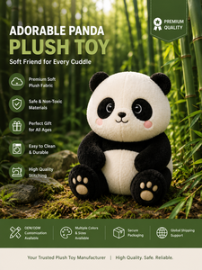 Peluche de Panda, Adorable Muñeco de Peluche de Panda, Juguete de Animal Suave y Acogedor, Almohada Kawaii, Regalo para Niños, Decoración de Guardería, Oso de Peluche - Product Image 1