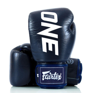 Nuevo Diseño de Última Generación, Guantes de Competición Fairtex, Modelo Original, de Cuero, para Golpear, Muay Thai, Sparring, con Correa, Color Azul, OEM - Product Image 1