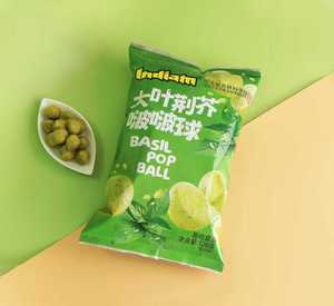 China Saludable Casual Snack Food INDIAM Pop Ball con sabor a albahaca Sin gluten Grano entero sin OGM SIN grasa trans - Product Image 2