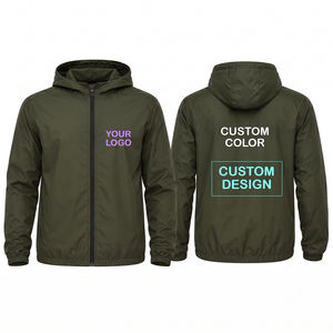 High Quality Customized OEM <b>Winter</b> Thin Men's Outdoor <b>Waterproof</b> Windbreaker Hooded <b>Jacket</b> With Custom Logo Design - Product Image 3