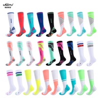 LINGTU Chaussettes de compression pour infirmière, antidérapantes pour hommes, enfants, athlétisme, football, football.