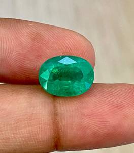 Esmeralda Natural de Corte Ovalado, Piedra Preciosa Verde Suelta para Joyería, Piedra de Nacimiento de Mayo, Excelente Calidad Rara, Certificada por Terceros - Product Image 4