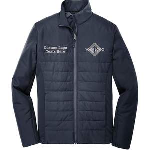 2025 broderie personnalisée hommes J902 isolé doudoune veste extérieure doudoune avec textes de Logo ajoutables - Product Image 1