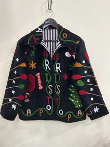 Holiday Season Unique Handmade <b>Velvet</b> Christmas Embroidered Suzani <b>Jacket</b> Festive Boho Short Winter Coat Perfect <b>Women</b> Gift - Product Image 2