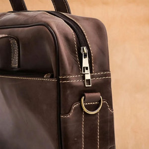 Sacs pour ordinateur portable en cuir coupe-vent et multifonctionnels, sacs pour ordinateur portable en cuir protecteurs et confortables avec fermeture éclair - Product Image 4