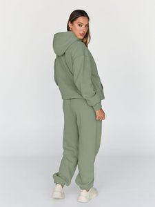 Conjunto Deportivo Personalizado para Hombre, Sudadera con Capucha y Pantalones de Chándal, Forro Polar Sólido, Antibacterial, Transpirable, para Invierno - Product Image 5