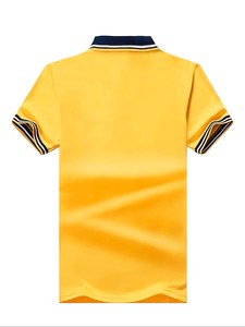 เสื้อโปโลแขนสั้นสีเหลืองสำหรับผู้ชาย พร้อมโลโก้ปัก ดีไซน์เรียบง่าย สไตล์ลำลอง ผ้าฝ้ายอ๊อกซ์ฟอร์ด ระบายอากาศได้ดี - Product Image 2